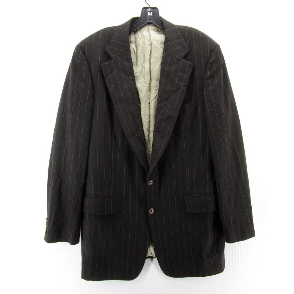VINTAGE Paul Stuart Blazer 44 Wool Jacket Sport Coat Pinstriped Preppy*